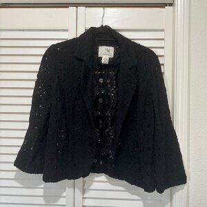 Anthropologie Tabitha Delphinium Lace Blazer Size 6